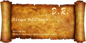 Dinga Róbert névjegykártya