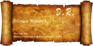 Dinga Róbert névjegykártya